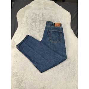 Levi's 550 Relaxed Fit Mens Blue Denim Jeans Size 40x32 Cotton Straight